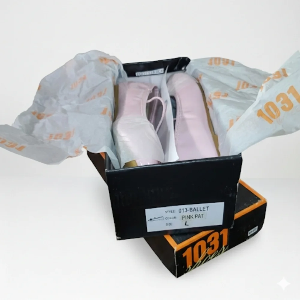 1031 Shoes Size 13/L Girls Dressy Flat Soft Pink Patent Leather Ballet Bow Ankle
